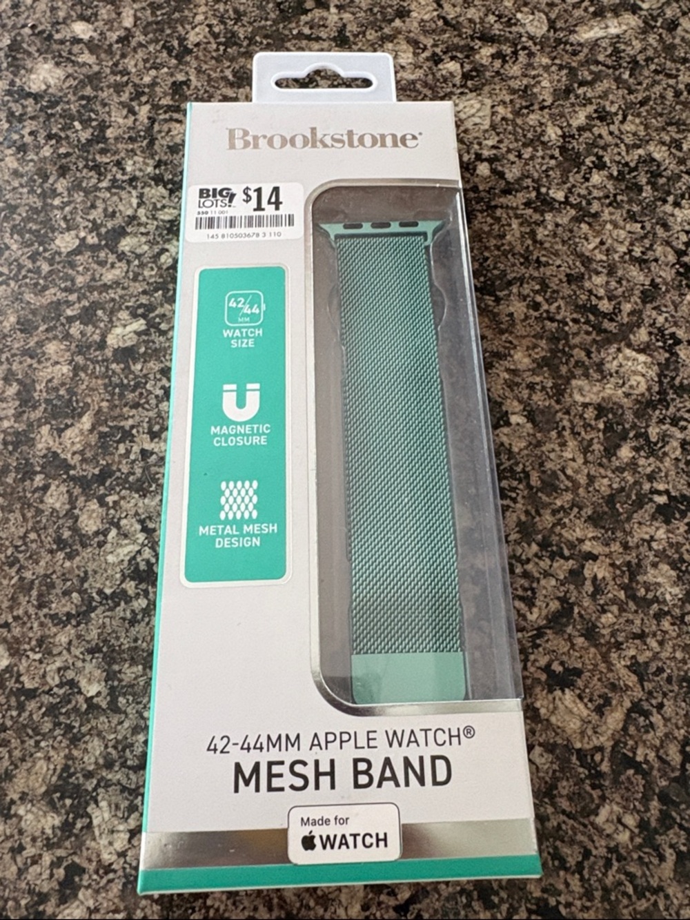 Brookstone Teal Mesh Band for 42-44mm Apple Watch